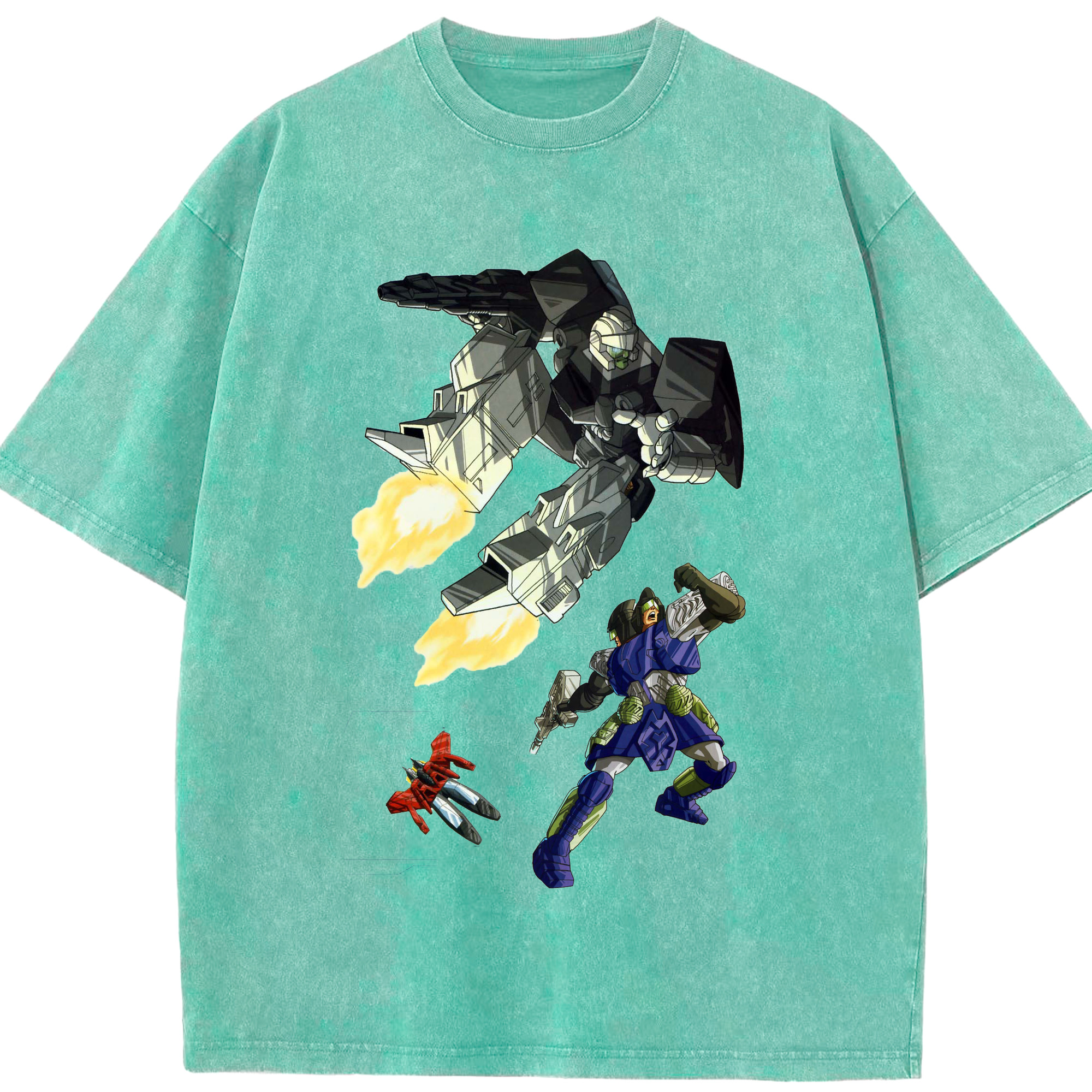 （画像用）  綿100% ヴィンテージ風 半袖Tシャツ（フロントプリント）